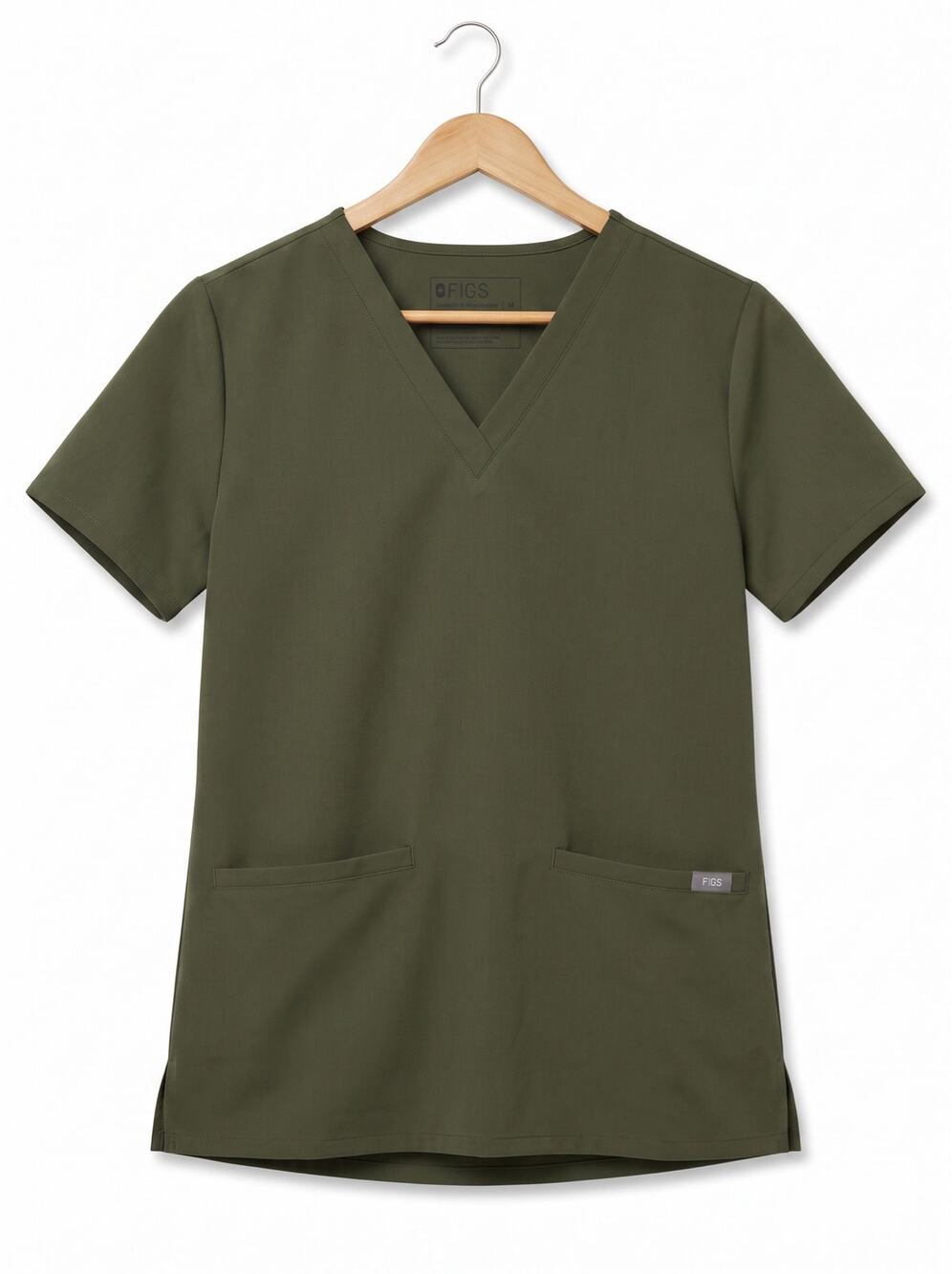 FIGS Technical Collection Women’s Scrub Top Medium Olive Green